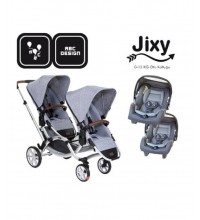 ABC Design Zoom Travel Set İkiz Bebek Arabası Graphite