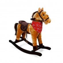 Sunman Sallanan Fularlı At Hareketli ve Müzikli Açık Kahverengi