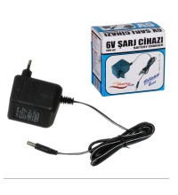 Pilsan 6 Volt Şarj Cihazı (1 Ah) Pvc Siyah Jaklı